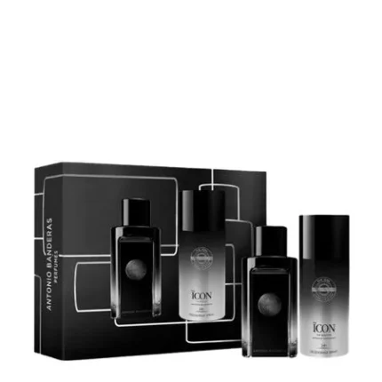 Kit Coffret The Icon Eau de Parfum Banderas - Perfume Masculino 100ml + Desodorante Spray 150ml