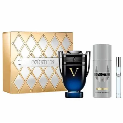 Kit Coffret Invictus Victory Elixir Parfum Intsense - Perfume Masculino 100ml + Desodorante 150ml +Travel Size 10ml