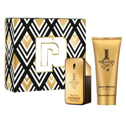 Kit Coffret 1 Million Eau de Toilette Rabanne - Perfume Masculino 50ml + Gel de Banho 100ml